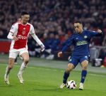 Amsterdam, 3 Februari 2024 AJAX-PSV, eindstand 1-1
Kompetitie Seizoen 2023-2024
Sergino Dest en Steven Berghuis