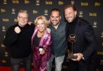 Hilversum 25 januari 2024
Uitreiking Radioring 2024 in de Vorstin . Tim Klijn Rick Romijn Niels v Baarlen en Florentien v d Meulen wonnen met de ochtendshow van Radio 538 de radioring . Tim Klijn won ook nog de prijs voor beste presentator.