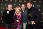 Hilversum 25 januari 2024
Uitreiking Radioring 2024 in de Vorstin . Tim Klijn Rick Romijn Niels v Baarlen en Florentien v d Meulen wonnen met de ochtendshow van Radio 538 de radioring . Tim Klijn won ook nog de prijs voor beste presentator.
