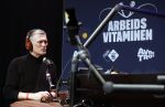 Hilversum 19 februari 2026
Rick van Velthuysen, Bas Westerweel, Hans Schiffers en Mirjam Verhoef tijdens de viering van het 80-jarig jubileum van Arbeidsvitaminen. Het langstlopende nationale radioprogramma viert dit met een live-uitzending vanuit de Vioolkist in Hilversum