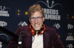Hilversum 19 februari 2026
Rick van Velthuysen, Bas Westerweel, Hans Schiffers en Mirjam Verhoef tijdens de viering van het 80-jarig jubileum van Arbeidsvitaminen. Het langstlopende nationale radioprogramma viert dit met een live-uitzending vanuit de Vioolkist in Hilversum