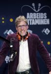 Hilversum 19 februari 2026
Rick van Velthuysen, Bas Westerweel, Hans Schiffers en Mirjam Verhoef tijdens de viering van het 80-jarig jubileum van Arbeidsvitaminen. Het langstlopende nationale radioprogramma viert dit met een live-uitzending vanuit de Vioolkist in Hilversum