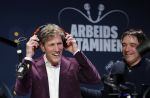 Hilversum 19 februari 2026
Rick van Velthuysen, Bas Westerweel, Hans Schiffers en Mirjam Verhoef tijdens de viering van het 80-jarig jubileum van Arbeidsvitaminen. Het langstlopende nationale radioprogramma viert dit met een live-uitzending vanuit de Vioolkist in Hilversum
