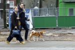 Amsterdam 31 januari 2026
Mark Baanders met zijn hond en een vriendin op straat in Amsterdam zuid .