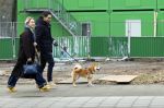 Amsterdam 31 januari 2026
Mark Baanders met zijn hond en een vriendin op straat in Amsterdam zuid .