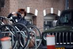 Amsterdam 28 januari 2026
Yvonne Brandsteder  bij haar electrische jeep