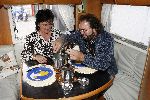 Rotterdam 28 april 2006
Nacht van Oranje in Ahoy.
Arie Ribbens gaat naar zijn optredens in een camper