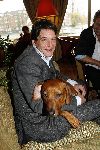 Amsterdam 13 april 2006
Persconferentie Edwin de Roy v Zuydewijn na rechtzaak in hotel Meridien met hond.