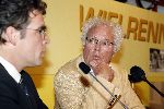 Amsterdam 11 mei 2006
Presentatie DVD Henk Spaan in Olympisch stadion.
Erik v Muiswinkel en Diederik v Vleuten.