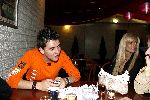 Rotterdam 28 april 2006
Nacht van Oranje in Ahoy.
Jan Smit  met een vriendin