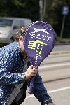 Amsterdam 25 april 2006
Michiel Romijn verbergt zich achter zijn tennisracket.
