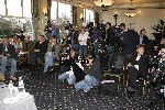 Amsterdam 13 april 2006
Persconferentie Edwin de Roy v Zuydewijn na rechtzaak in hotel Meridien met hond. pers