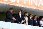Eindhoven, 10 Mei 2006 Finale UEFA Cup Seizoen 2005/2006 tussen Middlesbrough FC-FC Sevilla, eindstand 0-4
Prins Felipe samen met zijn vrouw oud TV Journaliste Letizia Ortis Rocasolano op de eretribune
© Edwin van Zandvoort