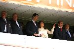 Eindhoven, 10 Mei 2006 Finale UEFA Cup Seizoen 2005/2006 tussen Middlesbrough FC-FC Sevilla, eindstand 0-4
Prins Felipe samen met zijn vrouw oud TV Journaliste Letizia Ortis Rocasolano op de eretribune
© Edwin van Zandvoort