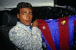 Eindhoven, 10 Mei 1993
Romario met het FC Barcelona shirt.
Hij heeft net een contract getekend voor 3 jaar