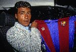 Eindhoven, 10 Mei 1993
Romario met het FC Barcelona shirt.
Hij heeft net een contract getekend voor 3 jaar