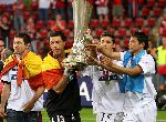 Eindhoven, 10 Mei 2006 Finale UEFA Cup Seizoen 2005/2006 tussen Middlesbrough FC-FC Sevilla, eindstand 0-4
Blijdschap en huldiging van de selektie van FC Sevilla
© Edwin van Zandvoort