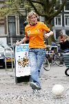 Amsterdam 23 april 2006
Voetballen voor SOS kinderdorpen in Amsterdam.
 Sophie Hilbrands