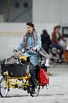 Amsterdam 20 april 2006
Susan Visser met  zoontje in bakfiets