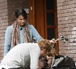 Amsterdam 20 april 2006
Susan Visser met haar man Roef Ragas en zoontje met bakfiets