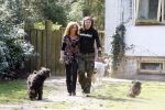 Bosch en Duin 11 april 2007
Belinda Meuldijk en haar verloofde Thierry Duval met hun honden.