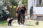 Bosch en Duin 11 april 2007
Belinda Meuldijk en haar verloofde Thierry Duval met hun honden.