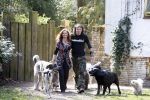 Bosch en Duin 11 april 2007
Belinda Meuldijk en haar verloofde Thierry Duval met hun honden.