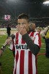 Eindhoven, 2 Mei 2007 Twee dagen na het onverwachte landskampioenschap van PSV Seizoen 2006/2007 was er een huldiging voor de PSV Selektie.
Op de foto Ibrahim Afellay