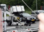 Schiphol 7 mei 2007
Jody Bernal zijn gepimpte wagen wordt omhoog getakeld aan de A4 ivm autoprogramma Pimp up my car.