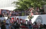Eindhoven, 1 Mei 2007 Huldiging Selektie van PSV in het PSV-stadion 2 dagen nadat zij voor de 20e maal kampioen zijn geworden van Nederland op de platte kar