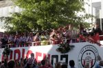 Eindhoven, 1 Mei 2007 Huldiging Selektie van PSV in het PSV-stadion 2 dagen nadat zij voor de 20e maal kampioen zijn geworden van Nederland op de platte kar