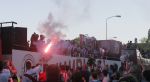 Eindhoven, 1 Mei 2007 Huldiging Selektie van PSV in het PSV-stadion 2 dagen nadat zij voor de 20e maal kampioen zijn geworden van Nederland
op de platte kar