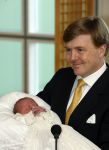 Den Haag 11 april 2007
Prins Willem Alexander toont zijn derde dochter Prinses... aan de pers in het bronovo ziekenhuis.