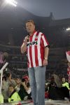Eindhoven, 1 Mei 2007 Hulding Selektie van PSV in het PSV-stadion 2 dagen nadat zij voor de 20e maal kampioen zijn geworden van Nederland
Trainer Ronald Koeman kreeg veel bijval van de 35000 toeschouwers