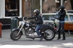 Amsterdam 5 mei 2007
Steve te Pas en zijn vrouw Maria Kooistra op harley Davidson op de cornelis schuytstraat.