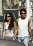 Amsterdam 14 april 2007
Jan Smit en Yolanthe Cabau v Kasbergen hand in hand op straat in Amsterdam.