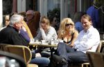 Amsterdam 18 april 2010
Patricia Paay met haar vriend Nicky v Dam en haar schoonvader op terras bij de joffers.
Peter Smulders bv