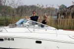Nigtevecht 22 april 2011
Milika Peterzon en Jurgen Smit en hun hond op de boot op de Vecht.
Peter Smulders bv