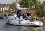 Workum, 22 April 2011 
Zeilboot met de naam MAXIMA met Duitse vlag
Foto Peter Smulders Bv