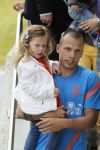Lausanne, 17 en 18 Mei 2012
Nederlands elftal op traingskamp op weg naar het EK 2012
John Heitinga met zijn vrouw Charlotte Heitinga-Zenden en hun kinderen
Foto Peter Smulders BV
