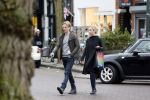 Amsterdam 19 april 2013
Ajax speler Christian Poulsen met zijn vrouw op de cornelis schuytstraat.
Peter Smulders bv