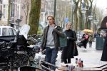Amsterdam 19 april 2013
Ajax speler Christian Poulsen met zijn vrouw op de cornelis schuytstraat.
Peter Smulders bv
