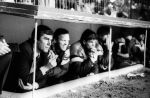 Eindhoven-Madrid, 6 April 1988 De memorabele wedstrijd van Real Madrid-PSV met het doelpunt van Edwin Linskens, eindstand 1-1
Kees Ploegsma rokend in de dugout
Foto Peter Smulders BV