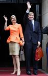 Amsterdam 16 mei 2013
Koningin Maxima en Koning Willem Alexander bij uitreiking appeltjes van Oranje op het paleijs op de dam
Peter Smulders bv