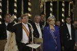 King Willem-Alexander takes the oath next to his wife Queen Maxima at Nieuwe Kerk or New Church in Amsterdam, The Netherlands, during the inauguration, Tuesday April 30, 2013. POOL/PETER DEJONG