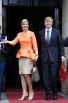 Amsterdam 16 mei 2013
Koningin Maxima en Koning Willem Alexander bij uitreiking appeltjes van Oranje op het paleijs op de dam
Peter Smulders bv