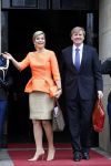 Amsterdam 16 mei 2013
Koningin Maxima en Koning Willem Alexander bij uitreiking appeltjes van Oranje op het paleijs op de dam
Peter Smulders bv