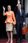 Amsterdam 16 mei 2013
Koningin Maxima en Koning Willem Alexander bij uitreiking appeltjes van Oranje op het paleijs op de dam
Peter Smulders bv
