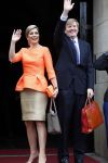 Amsterdam 16 mei 2013
Koningin Maxima en Koning Willem Alexander bij uitreiking appeltjes van Oranje op het paleijs op de dam
Peter Smulders bv
