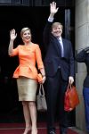 Amsterdam 16 mei 2013
Koningin Maxima en Koning Willem Alexander bij uitreiking appeltjes van Oranje op het paleijs op de dam
Peter Smulders bv